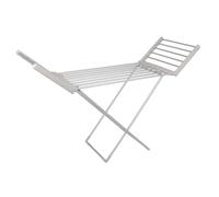Harbour Housewares Étendoir à Linge électrique Chauffant en Aluminium - 50Hz 220W - Argent - 1x Pliable Pliant Autoportant Ailé Intérieur Lessive Lavage Vêtements Serviette Séchage Étagère