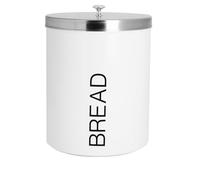 Harbour Housewares Pain Contemporain Bin - Caddy de stockage de cuisine en acier avec joint en caoutchouc - blanc - 22.5cm