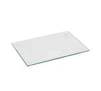 Harbour Housewares Planche à découper en verre - 30 x 20 cm - Transparent - Petits sets de table pour salle à manger, tapis de découpe, économiseur de plan de travail pour la cuisine