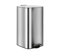 Harbour Housewares Poubelle à Pédale Carrée Inox 30 L Chromée