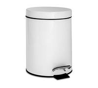 Harbour Housewares Poubelle de Salle de Bain avec pédale et Seau intérieur Poubelle de 3 litres - Couleur Blanche