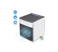 Harddo Air Cooler, Humidificateur et purificateur pour climatiseur mini portable 3 en 1 avec 7 couleurs de veilleuse à LED, ventilateur à 3 vitesses pour le bureau à domicile