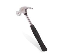 Harden Mini marteau à panne fendue de 113,4 g - Manche tubulaire en acier massif pour le travail du bois à tête incurvée avec poignée en caoutchouc antidérapante (160 mm)