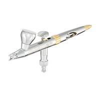 Harder & Steenbeck Airbrush Evolution 2024 CRplus 121231 Kit de peinture double action, alimentation par gravité, buse auto-centrante 0,28 mm, godet de peinture 2 ml