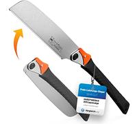 HARDTWERK Zen Scie japonaise pliable (Kataba) 240 mm en acier carbone pour bricolage et commerce - Scie japonaise fine pour le bois - Scie à bois