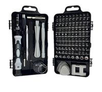 Hardwa Boîte à outils de mécanique de précision - 98 en PP + TPR - Barre souple - Pince à épiler - Levier de conversion électrique - Pointe de fraisage fixe, ventouse magnétique, pièce