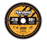 Hardwin Lame Scie Circulaire 216×30mm pour bois - 80 Dents, Adaptée au Bois/Bois Tendre/Dur/OSB/Contreplaqué/Particules/MDF, Compatible Scies à Onglet/Table (Dewalt, Makita, Bosch, etc.)