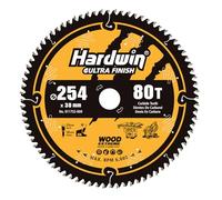 Hardwin Lame Scie Circulaire 254x30mm TCT, 80 Dents ATB pour Bois | 2,5 mm plus fine que la norme - coupes ATB nettes sur bois, MDF & contreplaqué; pour scies table, onglet & radiales