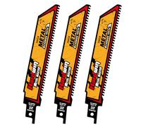 Hardwin Lames pour scies sabre 150mm 8TPI Carbure Métal épais 3PCS