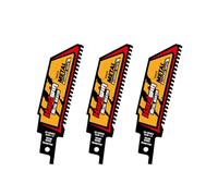 Hardwin Lot de 3 Lames de Scie Sabre Carbure 100mm (4") 8 TPI - Lame de Scie Alternative Haute Performance pour Métal Épais, Fonte et Inox - Coupe de Démolition Ultra Durable - Tige Universelle 1/2"