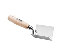 HARDY Truelle d’Angle Intérieur Spatule Coudée Série * 28 * en Acier Inoxydable Pour Maçonnerie Plâtrage Manche en Bois Confortable 8x6x6cm