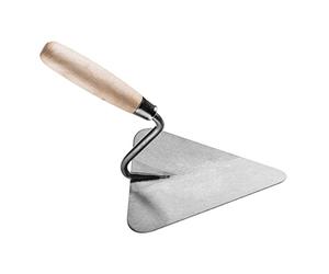 HARDY - Truelle de Maçon - Taille 20 cm - Palette Triangulaire pour Maçonnerie, Plâtrage, Lissage, Construction, Niveler, Étaler et Façonner le Ciment - Truelle avec Poignée en Bois