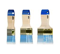 Hardy Working Tools A0282-420306 Pinceau Plat Robuste Série 42 pour Peinture avec Poils Synthétiques et Manche en Bois, 3 Tailles, Lot de 18