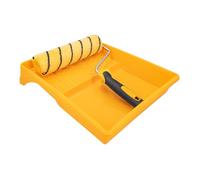 Hardy Working Tools - Kit Peinture : Rouleau Large 25 cm Ø48 mm avec Monture Bi-matière + Bac - Manchon Hardstar Polyester Poils 13 mm pour Peinture Murs et Plafonds
