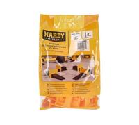 Hardy Working Tools - Lot de 100 Clips Plastiques pour Système de Nivellement, Languettes pour Joint de Carrelage 3 mm, pour Carreaux d’épaisseur 3 à 16 mm, 100x Clips d'Espacement