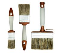 Hardy Working Tools Lot de 3 pinceaux, série 08, Set de Peinture pour rénovation et vernir. Comprend Pinceau Plat 35, 50 et 100 mm idéal pour Le Bois et Les Meubles.