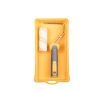 Hardy Working Tools Lot de 3 : rouleaux à peinture 10 cm Maxprofi avec bac 15x29 cm. Comprend manchon 15 mm pour acrylique et 11 mm pour silicone en polyamide.