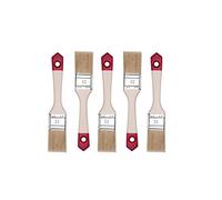 Hardy Working Tools - Lot de 5 pinceaux Plats de 35 mm, série 40, Poils naturels et synthétiques. Manche en Bois pour travaux de Peinture et vernissage sur diverses Surfaces.