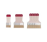HARDY WORKING TOOLS Set de pinceaux Plats 15 pièces, 5 pièces de Chaque Largeur : 25, 50, 75 mm, Set de pinceaux avec Manche en Bois, pinceaux Vernis Série *40*, 15PCS, Jeu de pinceaux A0284-030500