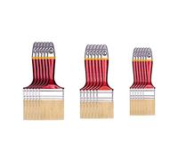 HARDY WORKING TOOLS Set de pinceaux Plats 18 pièces, 6 pièces - 25, 50, 75 mm de Largeur, Pinceaux Peintres Set avec Manche en Bois, Pinceaux Vernis Série *33*, 18PCS, pinceaux A0283-030500