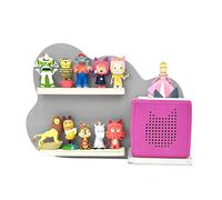Harewu Étagère magnétique compatible avec Toniebox, pour poupées Tonie, étagère murale, accessoires pour chambre d'enfant, kit de démarrage pour filles et garçons (gris)