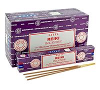 Hari Deals Satya Lot de 6 paquets de bâtonnets d'encens Senteurs bois de santal Lavande Champ Musc Positive Vibes Namaste Nag Champa Reiki Rose