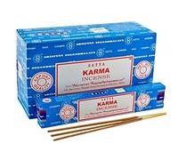 Hari Deals Satya Lot de 6 paquets de bâtonnets d'encens Senteurs bois de santal Lavande Champ Musc Positive Vibes Namaste Nag Champa Reiki Rose