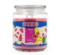 Bougie parfumée Haribo™, 2 mèches, H x D : 13 x 10 cm, 100h de combustion, bougie en verre, idée cadeau