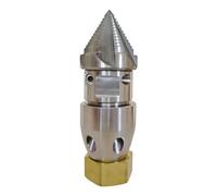 Harilla 2 Pièces Buse de Machine à Laver Tête Pulvérisatrice Haute Pression pour Tuyau D'Arrosage Embout Rotatif en Acier Solide Outil de Débouchage Polyvalen, Couleur métallique