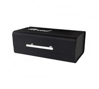 Harilla Boîte à Conteneur de Rangement de Cuisine Coffret à Panière à Boîtier Rectangulaire en Fer Galvanisé Couvercle Basculant et Bords Arrondis pour un, Noir, Grand