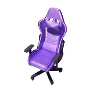 Harilla Chaise de jeu miniature à l'échelle 1:12, ornement rétro décontracté, chaise de bureau à dossier haut pour micro-salle de jeux ou micro-, Violet