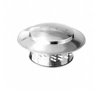 Harilla Chapeau Cheminée Parapluie en Acier Inoxydable Antirille Cover Ventilation Dôme Corps Cylindrique Robuste Accessoire Toiture, 160MM