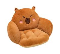 Harilla Coussin de Siège Peluche Souple Demi Entouré Animal Capybara Oreiller de Chaise Décoratif Fonction Antidérapante Convient pour Chambre Salon Bureau, Style B