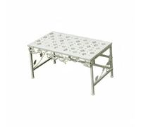 Harilla Étagère Extérieure Support Plantes Jardin Présentoir Console Rangement Métal à Trois Niveaux Pliable et Modulaire Adaptée à Balcon Terrasse Jardin, Blanc, S