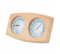 Harilla Hygromètre Sauna Thermomètre Hygromètre Thermomètre Hygrostat Double Indication Température Humidité Boîtier Bois Lecture Instantanée Adapté au Sauna Domestique Spa Hammam Zone