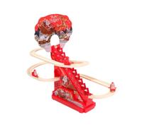 Harilla Jeu électrique Père Noël grimpant à l'échelle, échelle du Père Noël, toboggan d'intérieur créatif pour garçons et filles, avec 3 Figurines de Père Noël