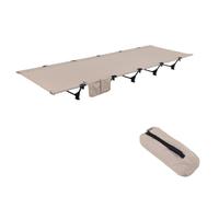 Harilla Lit de Camping Portable Lit Pliant Lit de Camp Lit d'Appoint avec Surface Surélevée Toile Oxford Armature Renforcée Portatif et Facile à Capacité 150, Kaki