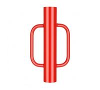 Harilla Pilon pour Poteau de Clôture en Acier Galvanisé avec Poignées Soudées Outil d'Installation Cylindrique Conception Robuste pour Enfoncer les Poteaux, Rouge, size to 6