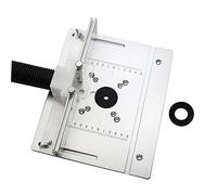 Harilla Plaque Insert pour Fraiseuse Table Accessoire Aluminium Banc Guide Montage Facile Utilisation Universelle Convient pour Menuiserie Artisans Passionnés, b avec Backer