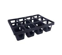 Harilla Plateau pour Pots de Pépinière Support à Semis Réutilisable Structure Solide en PP pour Transporter Facilement Vos Plantes Adapté Aux Jardiniers Début, 12 Cellules