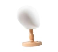 Harilla Présentoir à Chapeaux, Tête de Mannequin, Porte-chapeaux Pratique et Autoportant avec Base pour Lunettes, Casque Audio et Autres Accessoires de Tête, Couleur bois