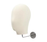 Harilla Présentoir mural suspendu pour perruques, tête de mannequin, présentoir multifonctionnel pour chapeaux, porte-chapeaux, porte-casques et postiches, Beige