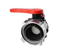 Harilla Robinet à Bille IBC Vanne Soupape Levier Capuchon Avant Connexion Sécurisée par Anneau de Verrouillage Métallique Régulation Rapide Du Contenu, Rouge, 75mm