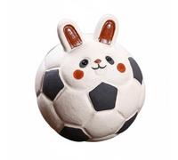 Harilla Sculpture Décorative Figurine Animal Théière Ornement Argile Yixing Design Ludique Caractère Simple et Raffiné Accessoire Compact pour Table de Thé, Lapin De Football