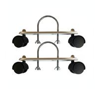 Harilla Socle à Roulettes Radiateur Support Châssis Base Mobile Chariot Pied Roulant pour Radiateur Électrique Hydraulique, Roues Noires, Carte Ronde