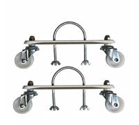 Harilla Socle à Roulettes Radiateur Support Châssis Base Mobile Chariot Pied Roulant pour Radiateur Électrique Hydraulique, Roues Blanches, Carte Ronde