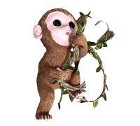 Harilla Statue de Singe En Résine, Ornement Mignon pour Clôture de Jardin et Pelouse