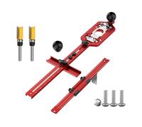 Harilla Support de Fraisage pour Toupie Accessoire de Menuiserie Guide de Coupe Cercle Aluminium Alliage Réglable Montage Facile Convient Menuisiers, Ensemble Complet de 3 Types