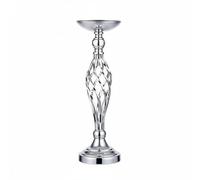 Harilla Support d'Exposition Événementiel Centre de Table Vase Colonne Spirale Présentoir Porte-fleurs Silhouette Creuse Métal Base Longue Stable Adapté aux, Silver, S Bulk