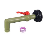 Harilla Ton Barrel Valve Raccord de Tuyau Réservoir d'eau Adaptateur IBC Connecteur Robuste en PP Écologique Adapté pour Cuve à Eau Jardinage Extérieur, DN20
